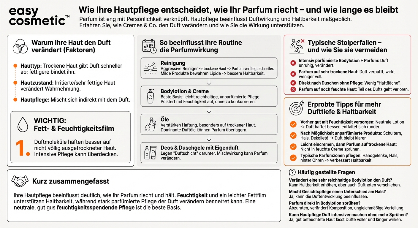 Beeinflusst meine Hautpflege, wie mein Parfum riecht und hält?