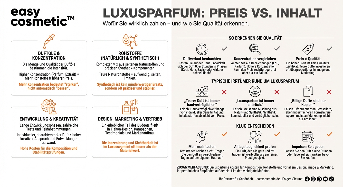 Bezahle ich bei Luxusparfums hauptsächlich für das Image oder auch für bessere Inhaltsstoffe?