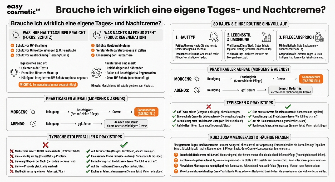 Brauche ich eine getrennte Tages- und Nachtcreme?