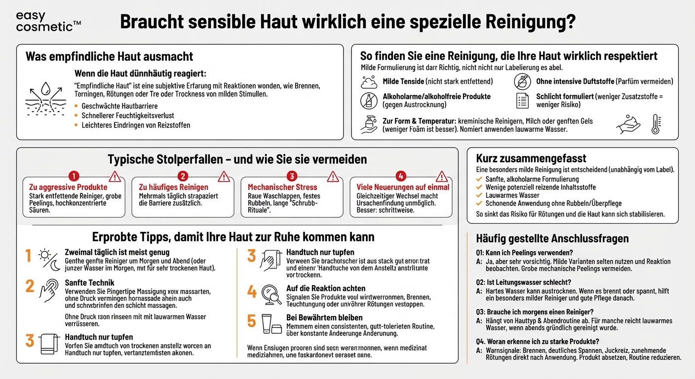 Brauche ich eine spezielle Reinigung für empfindliche oder zu Rötungen neigende Haut?
