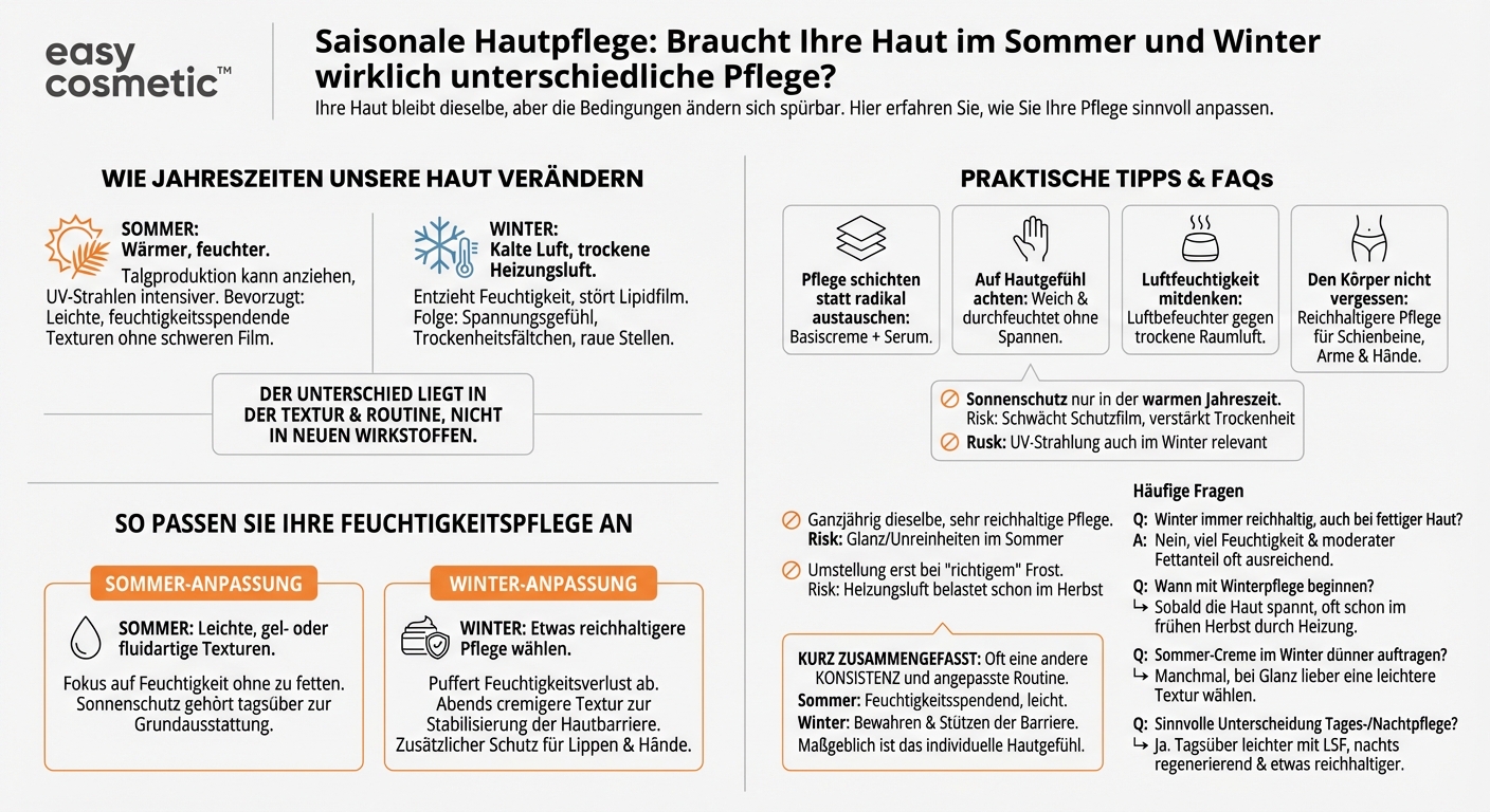 Brauche ich im Winter eine andere Feuchtigkeitspflege als im Sommer?