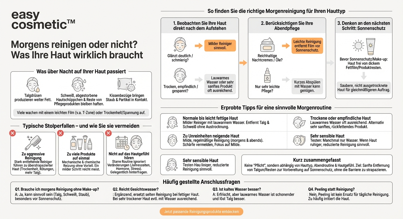 Brauche ich morgens überhaupt eine Reinigung, wenn ich abends schon gründlich gereinigt habe?
