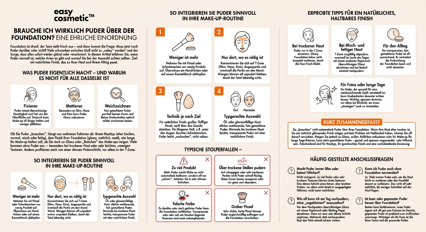 Brauche ich Puder über der Foundation und welches ist geeignet?