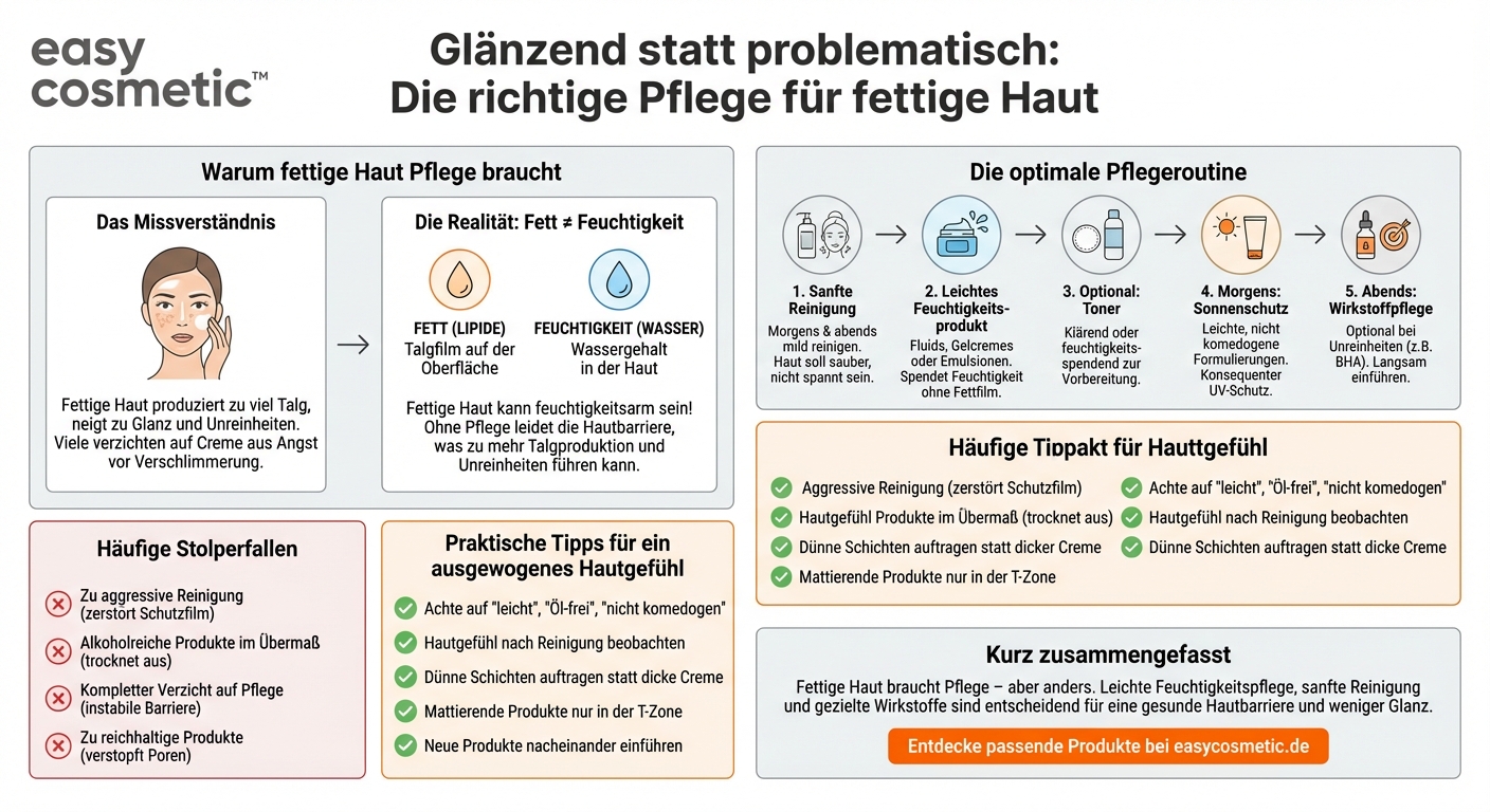 Braucht fettige Haut genauso viel Pflege wie trockene Haut oder kann man auf Creme verzichten?
