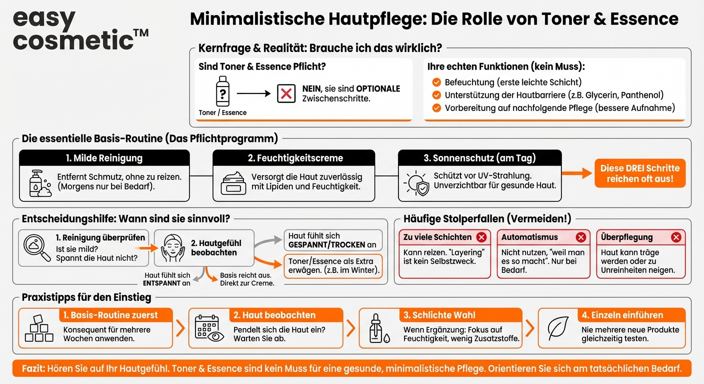Braucht man bei einer minimalistischen Hautpflegeroutine unbedingt einen Toner oder eine Essence?