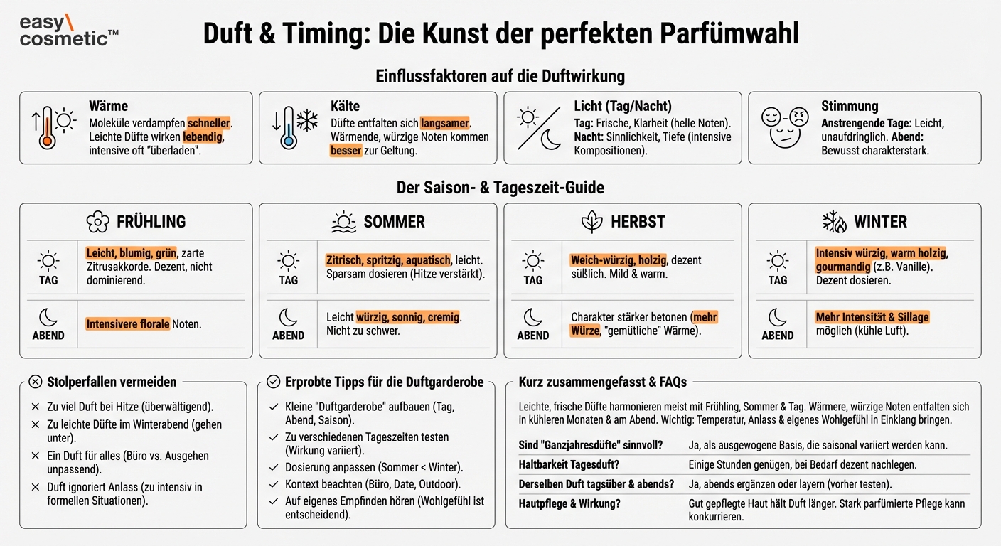 Gibt es Düfte, die besser zu bestimmten Jahreszeiten oder Tageszeiten passen?