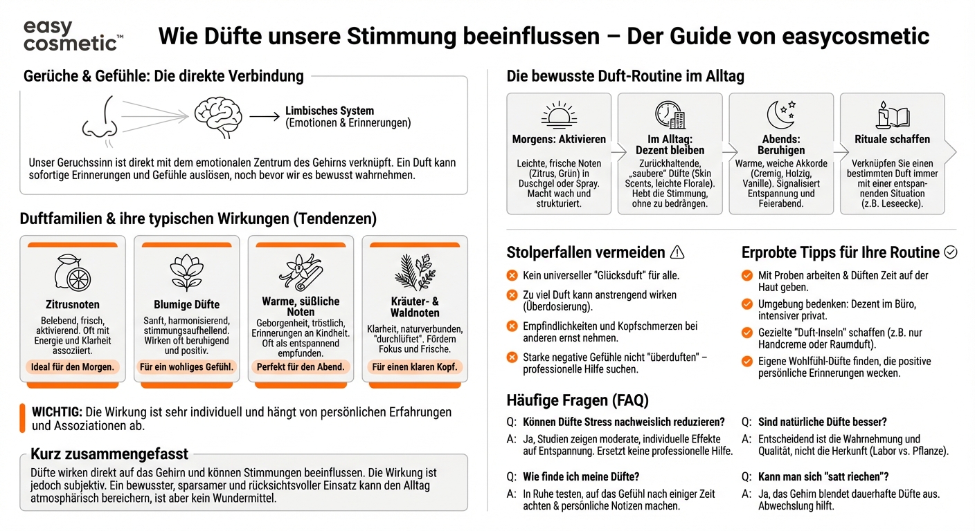Gibt es Düfte, die die Stimmung positiv beeinflussen können?