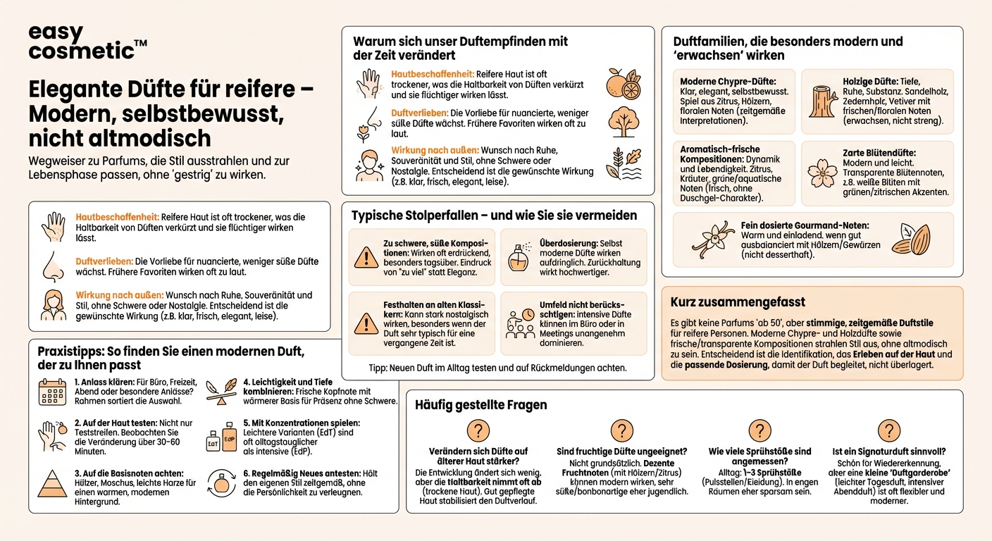 Gibt es Düfte, die sich besonders für reifere Personen eignen, ohne altmodisch zu wirken?