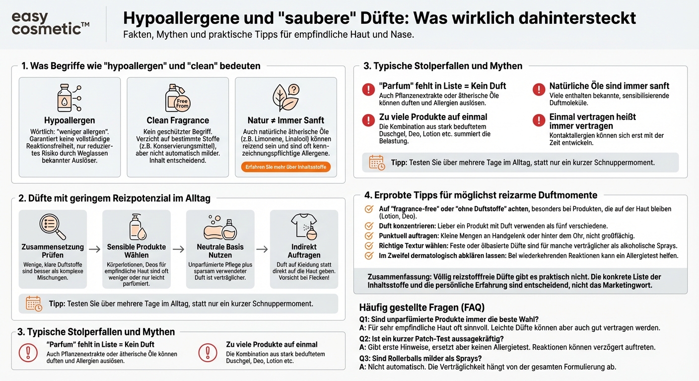 Gibt es hypoallergene oder besonders ‚saubere‘ Düfte ohne bekannte Reizstoffe?