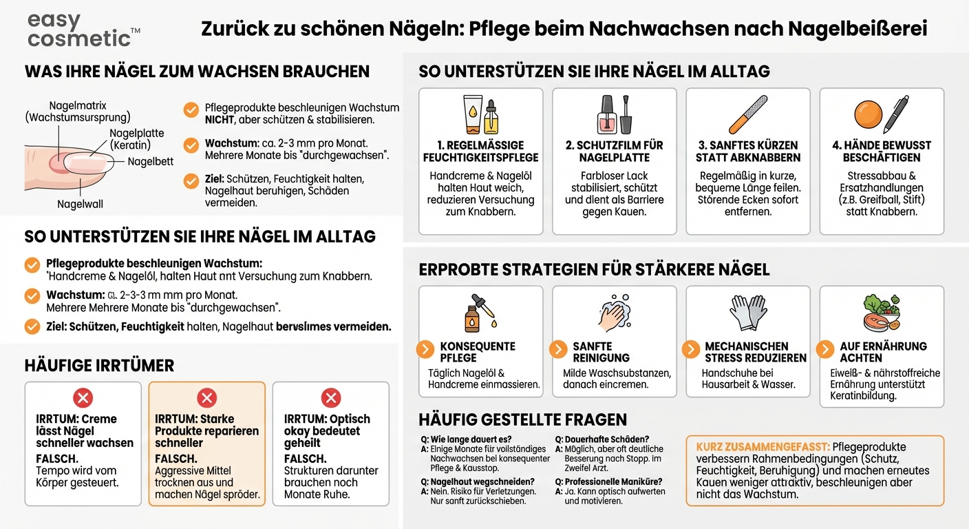 Gibt es Pflegeprodukte, die das Nachwachsen gesunder Nägel nach Nagelbeißerei unterstützen?