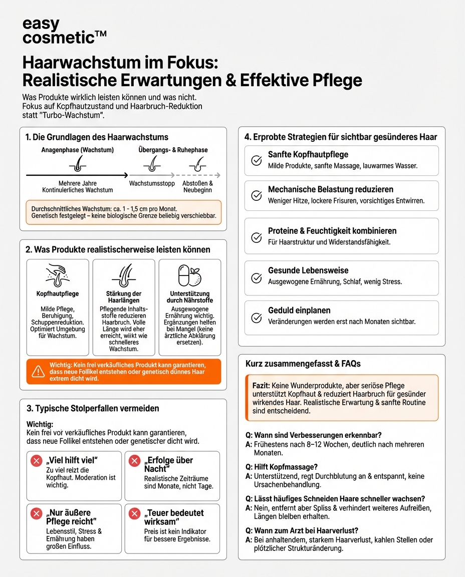 Gibt es Produkte, die das Haarwachstum sichtbar fördern?