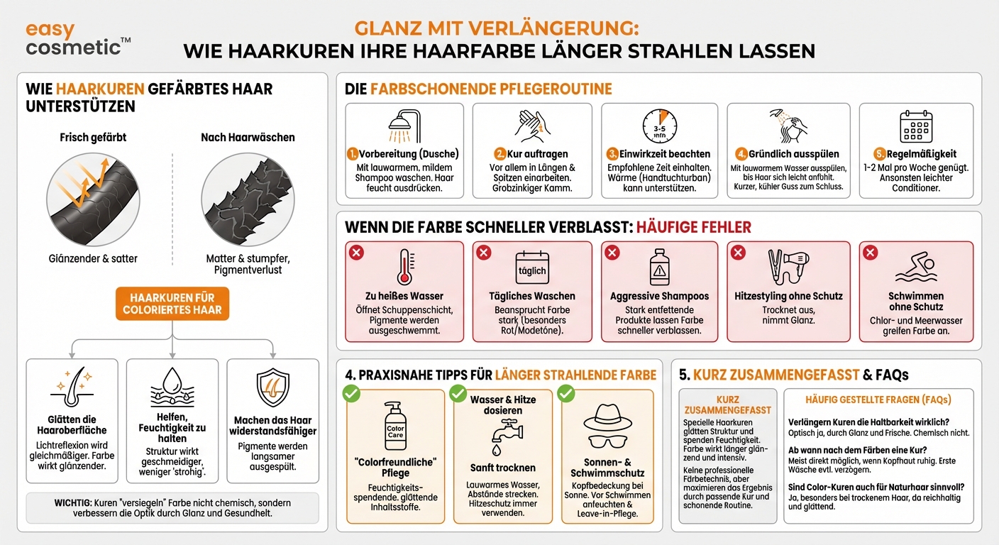 Gibt es spezielle Haarkuren, die die Haarfarbe länger strahlend halten?