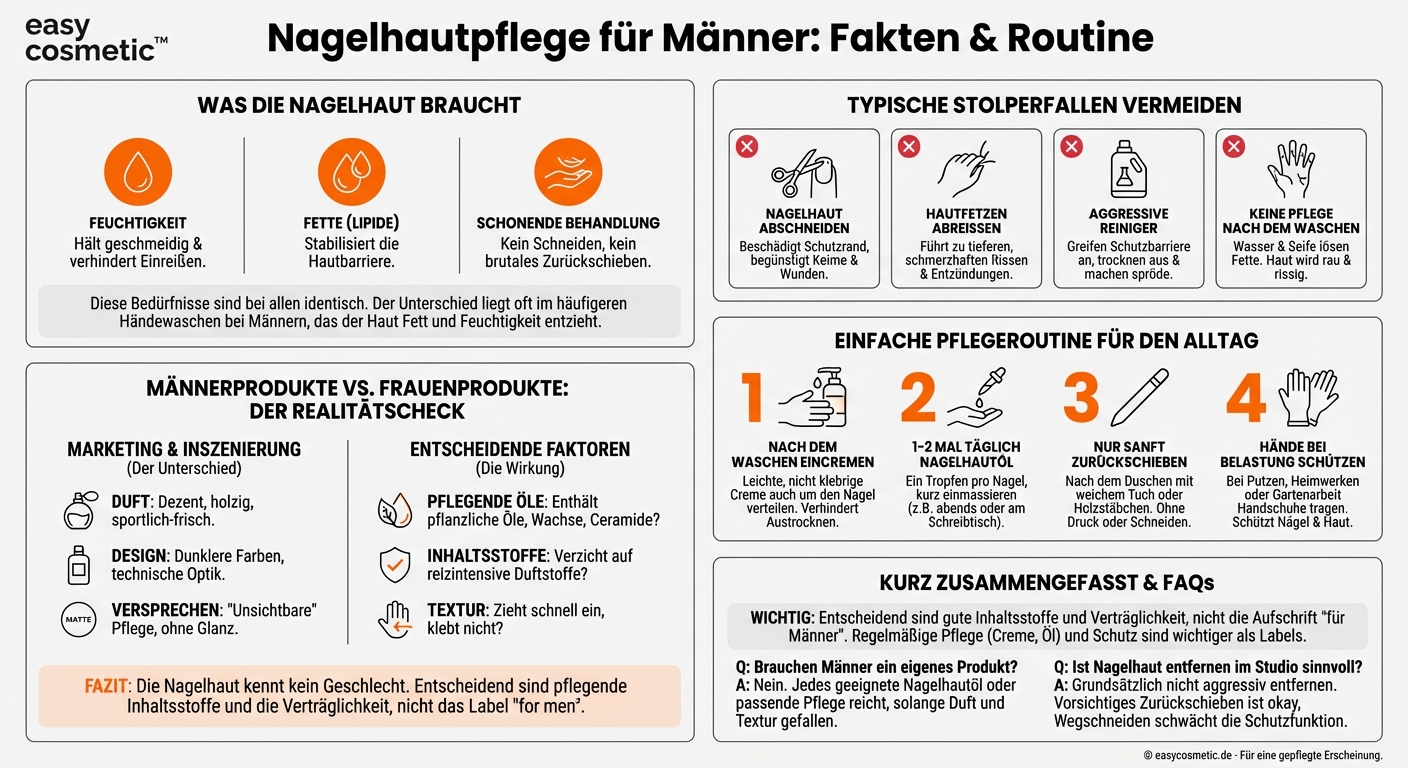 Gibt es spezielle Nagelhautpflege für Männer und unterscheidet sie sich von Produkten für Frauen?