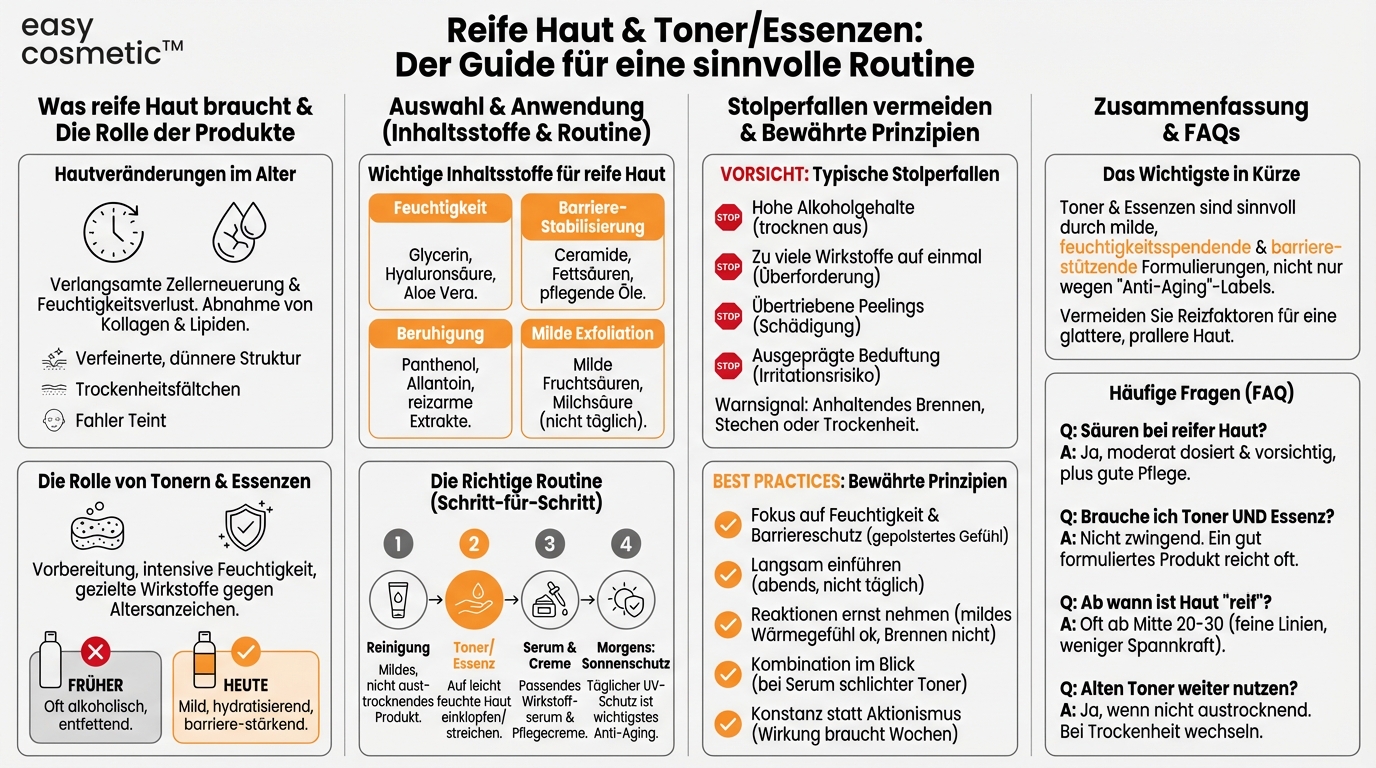Gibt es Toner oder Essenzen, die speziell für die reife Haut entwickelt wurden?