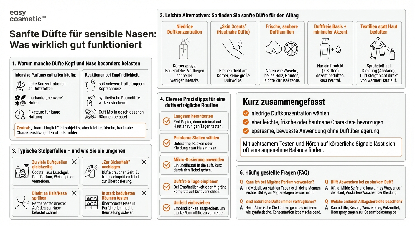 Gibt es unaufdringliche Düfte für Menschen mit empfindlicher Nase oder Migräne?