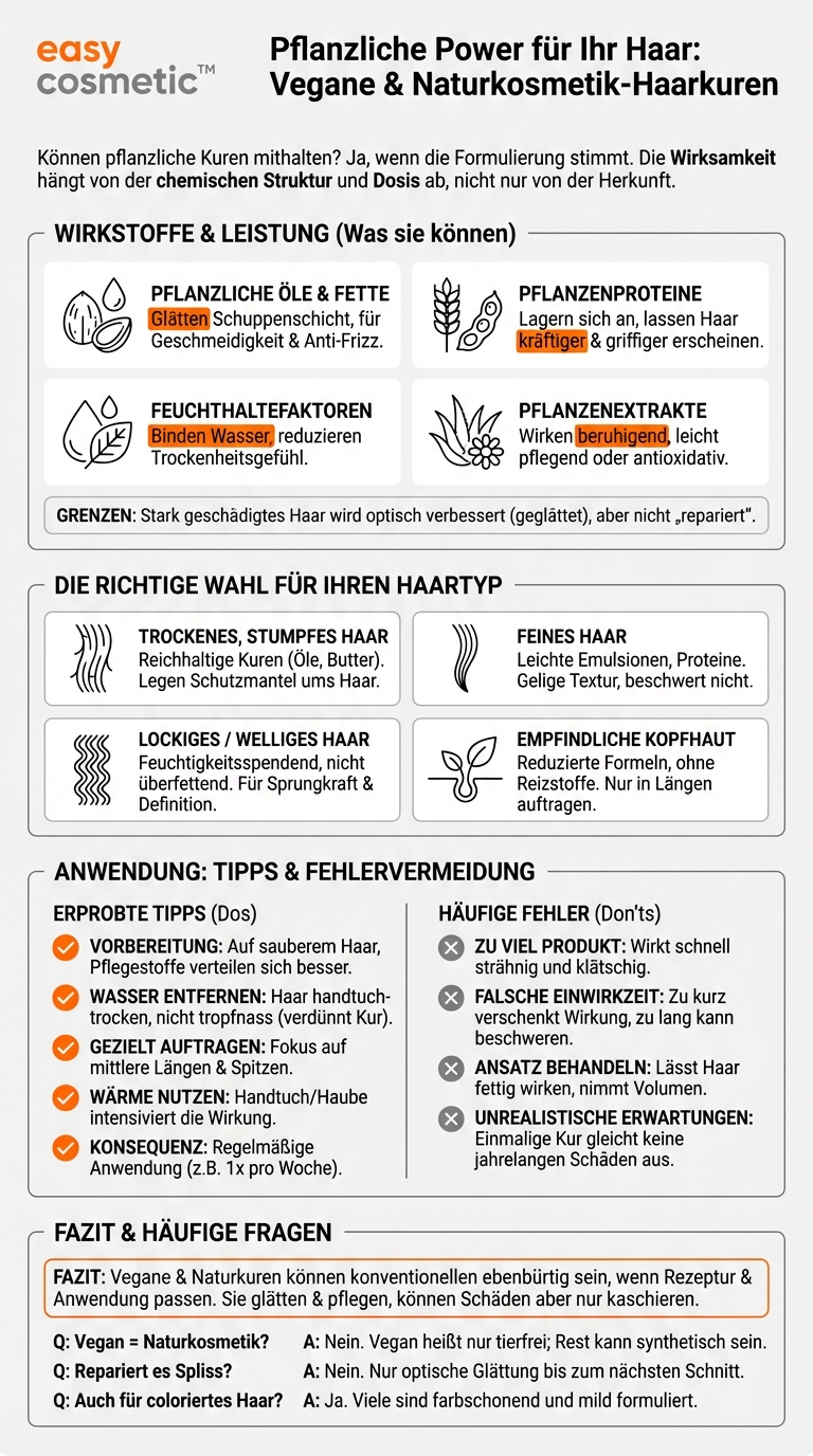 Gibt es vegane oder Naturkosmetik-Haarkuren, die genauso wirksam sind?