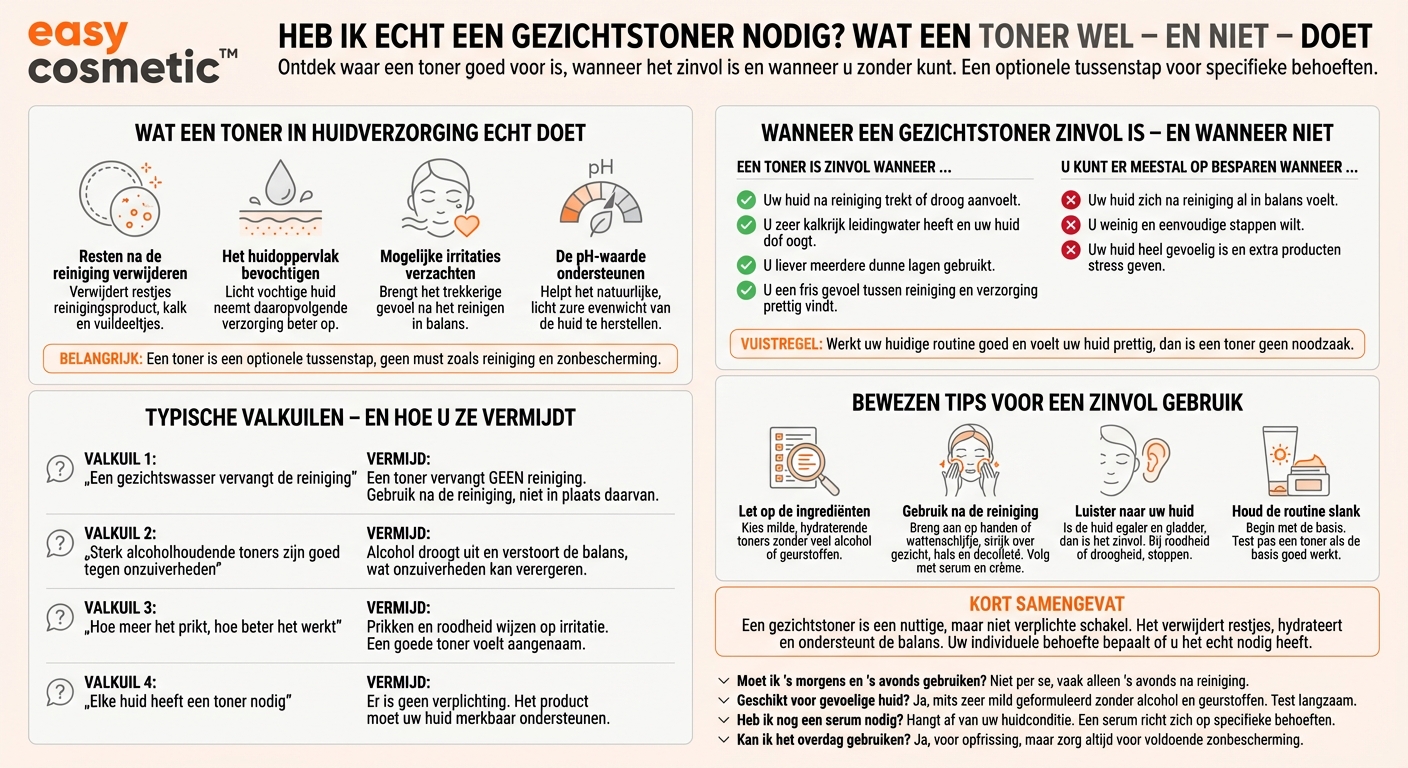 Heb ik echt een gezichtstoner nodig en waar is die goed voor?