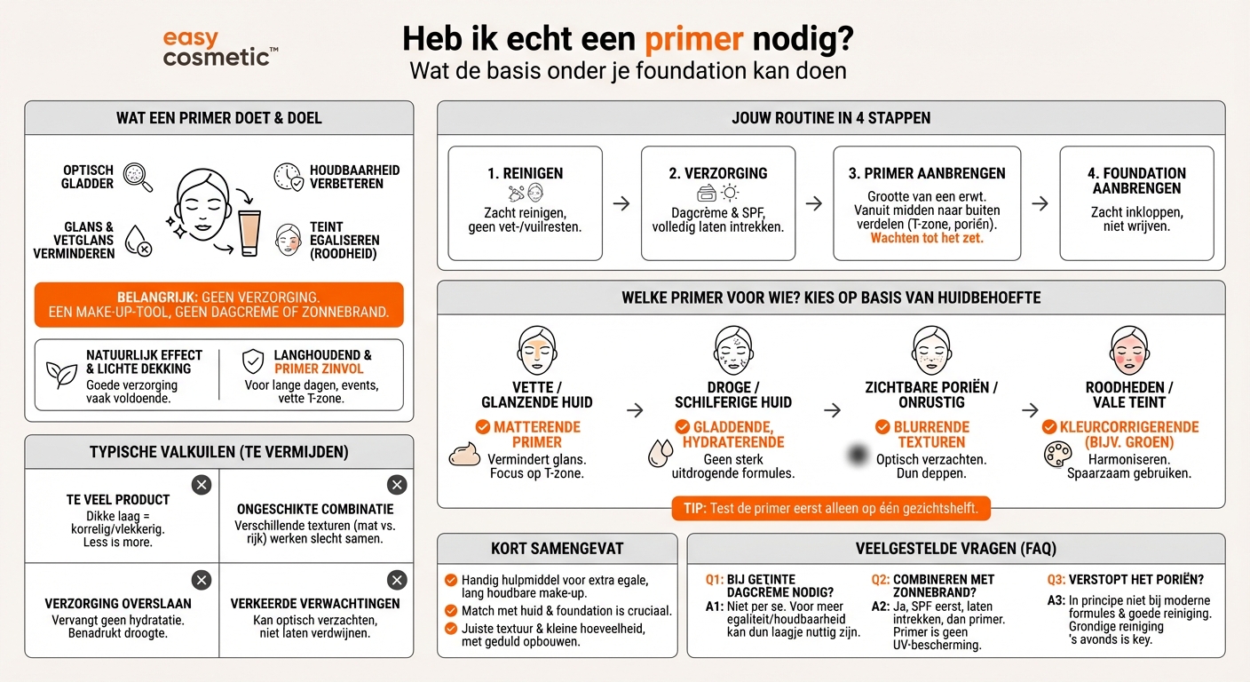 Heb ik een primer onder mijn foundation nodig en welke is geschikt?