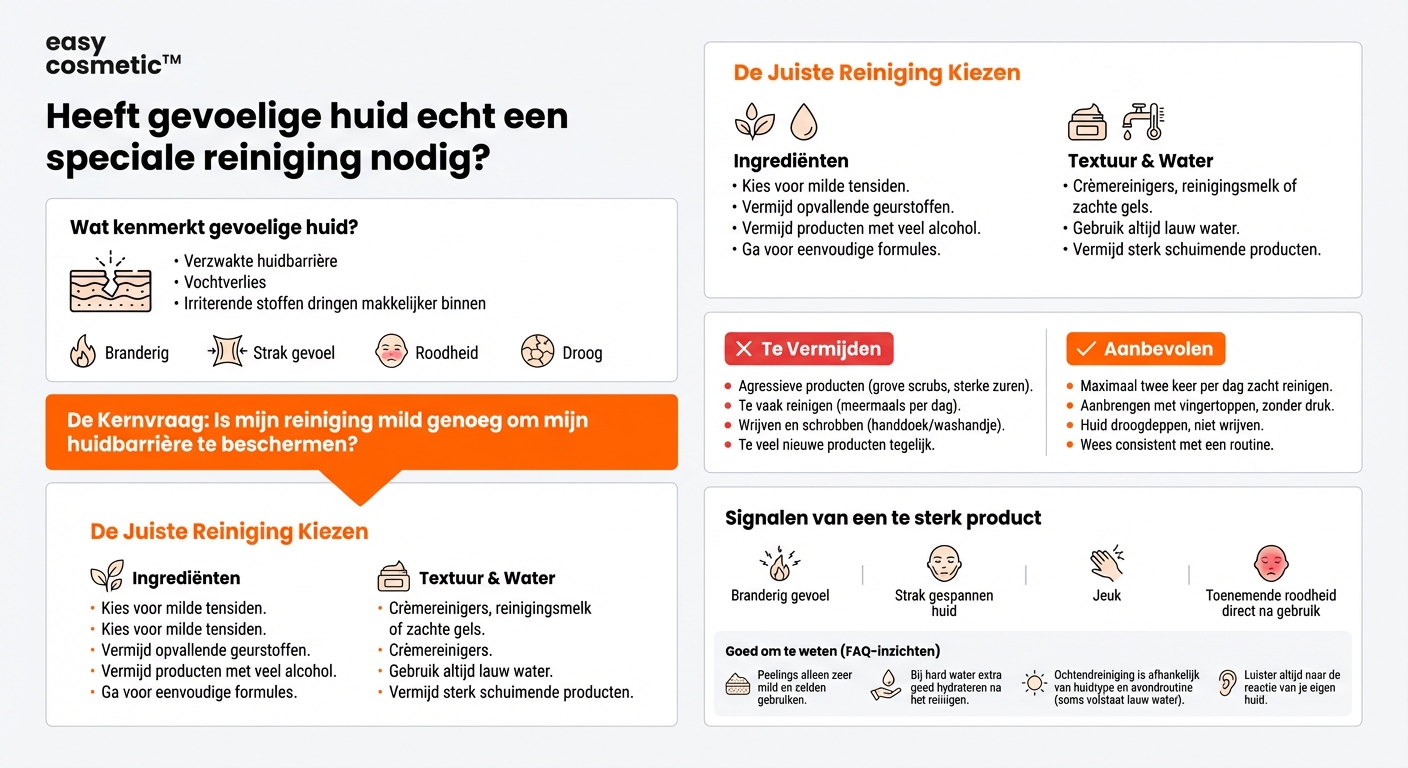 Heb ik een speciale reiniging nodig voor een gevoelige of tot roodheid neigende huid?