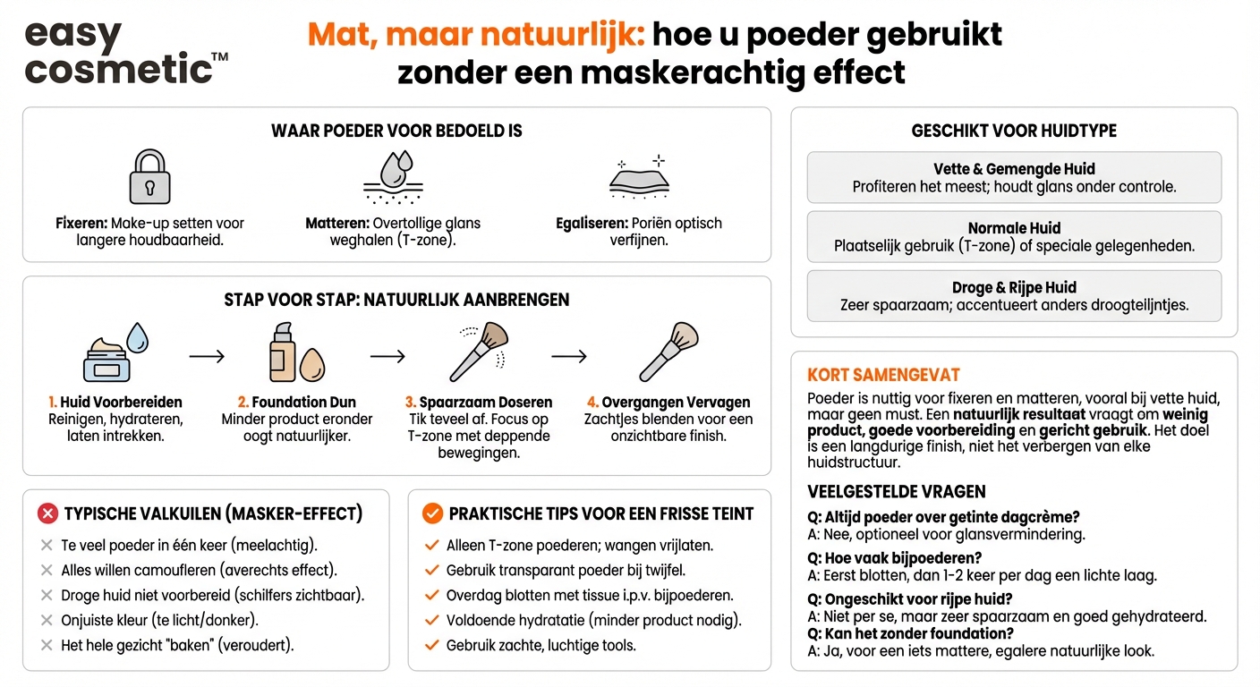 Heb ik poeder nodig en hoe voorkom ik een maskerachtig effect?