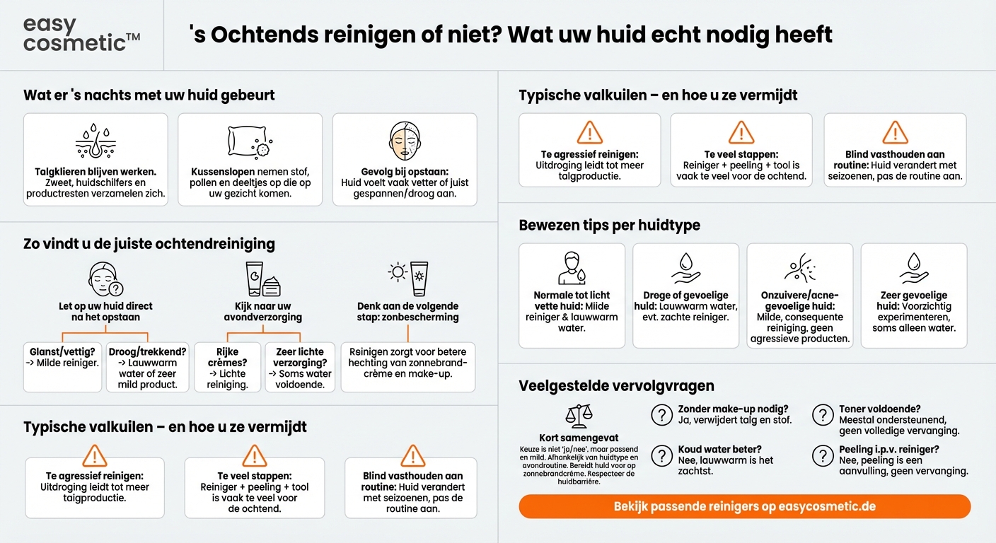 Heb ik ’s ochtends überhaupt een reiniging nodig als ik mijn gezicht ’s avonds al grondig heb gereinigd?