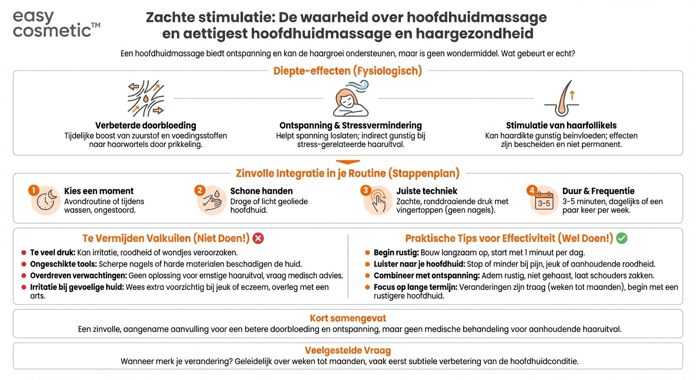 Helpt een hoofdhuidmassage om de doorbloeding te stimuleren en de haargroei te ondersteunen?