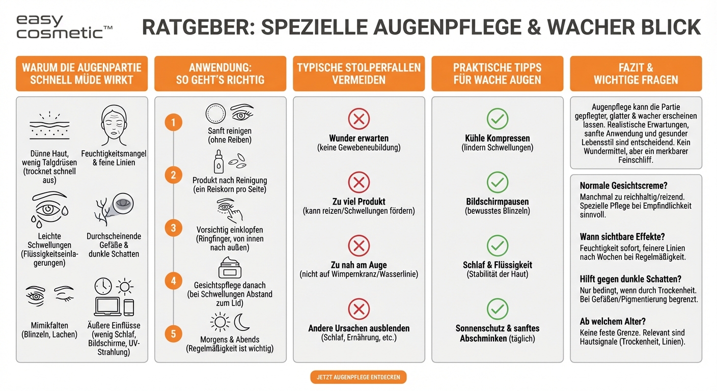 Hilft eine spezielle Augenpflege gegen müde aussehende Augen?