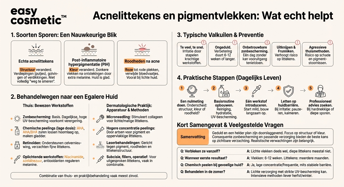 Hoe behandel ik acnelittekens en pigmentvlekken het beste?