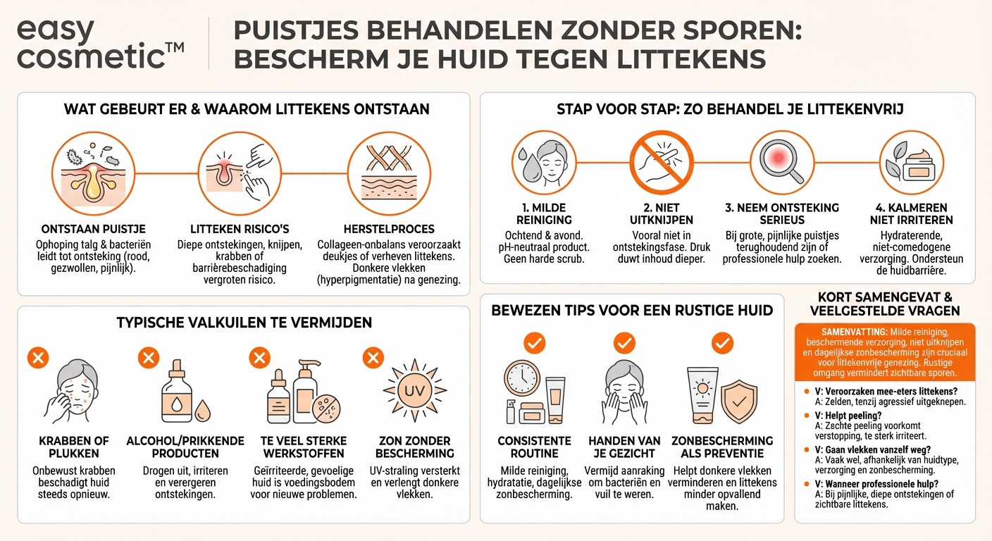 Hoe behandel ik puistjes zonder het risico op littekens?