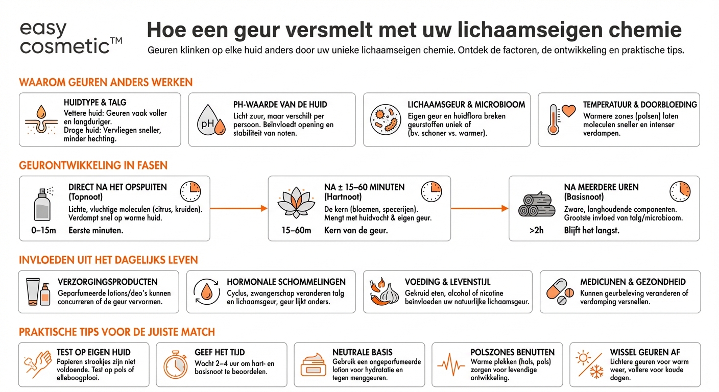 Hoe beïnvloedt mijn lichaamschemie de ontwikkeling en de waarneming van een geur?