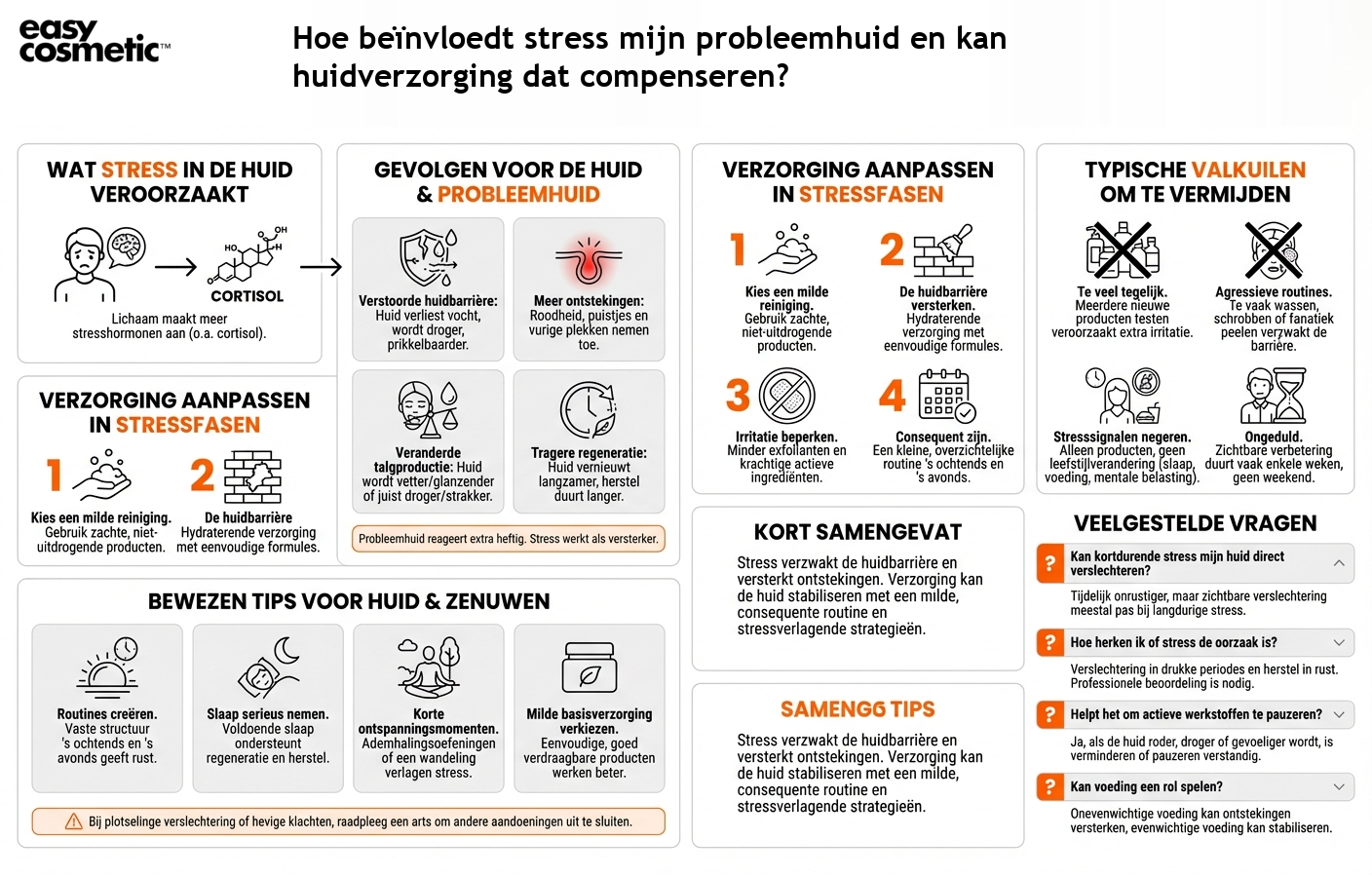 Hoe beïnvloedt stress mijn probleemhuid en kan huidverzorging dat compenseren?