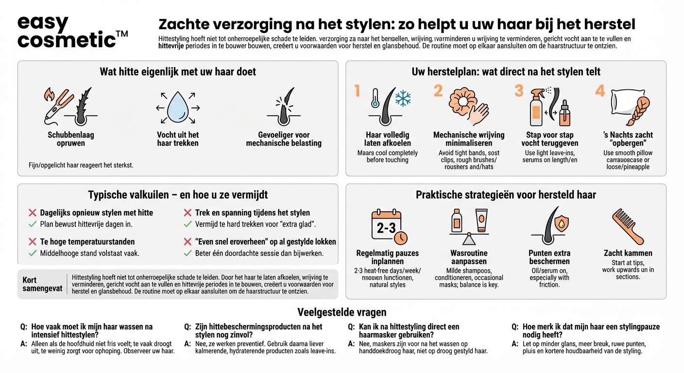 Hoe bereid ik mijn haar na een hitte-stylingroutine optimaal voor op regeneratie?