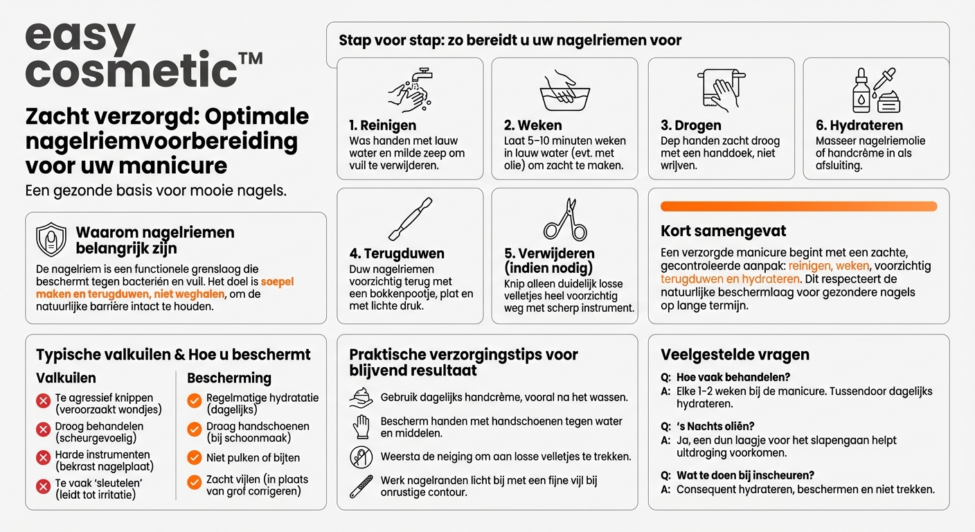 Hoe bereid ik mijn nagelriemen optimaal voor op een manicure?