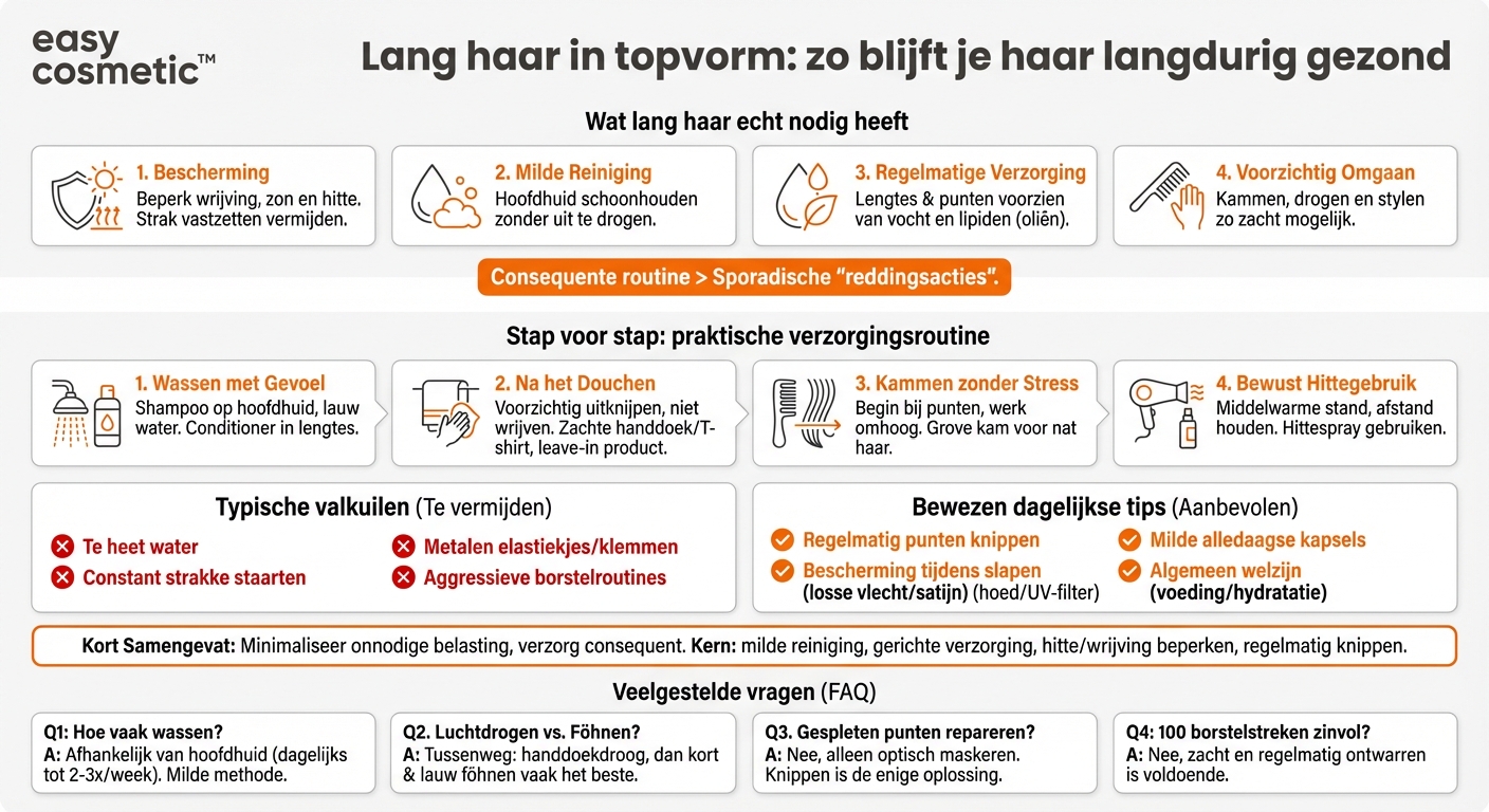 Hoe bescherm en verzorg ik lang haar zodat het gezond blijft?