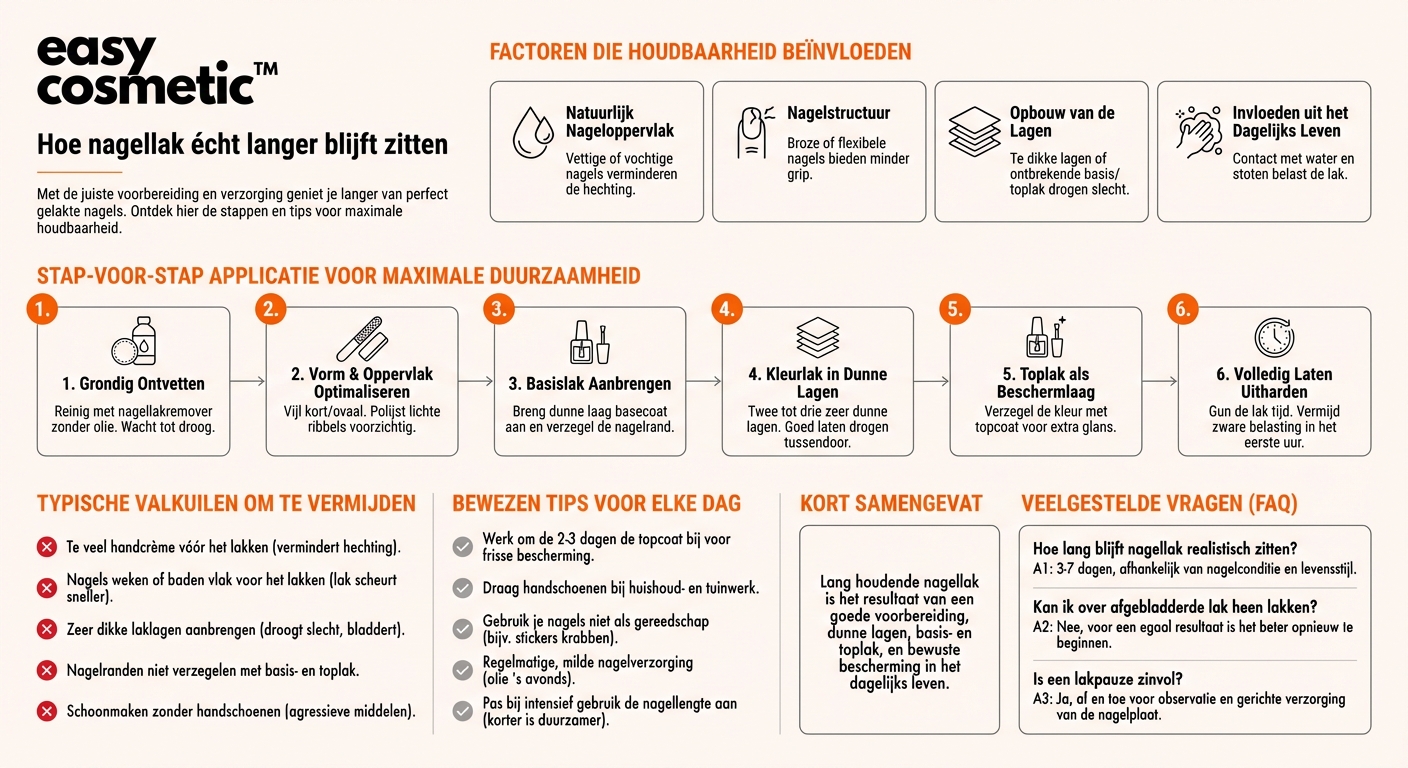 Hoe blijft nagellak langer zitten zonder te chippen?