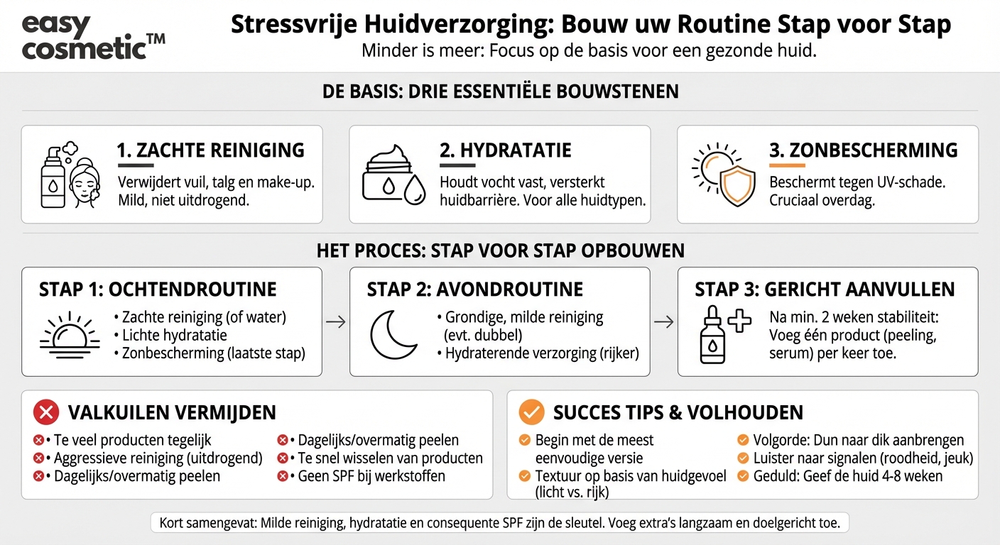 Hoe bouw ik stap voor stap een zinvolle verzorgingsroutine op zonder mijn huid te overbelasten?
