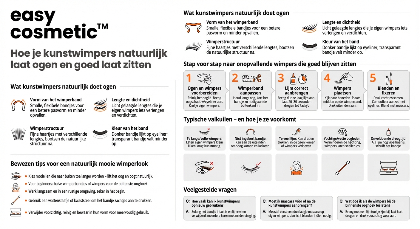 Hoe breng ik kunstwimpers aan zodat ze er natuurlijk uitzien en goed blijven zitten?