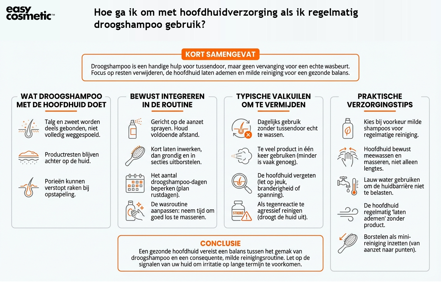 Hoe ga ik om met hoofdhuidverzorging als ik regelmatig droogshampoo gebruik?