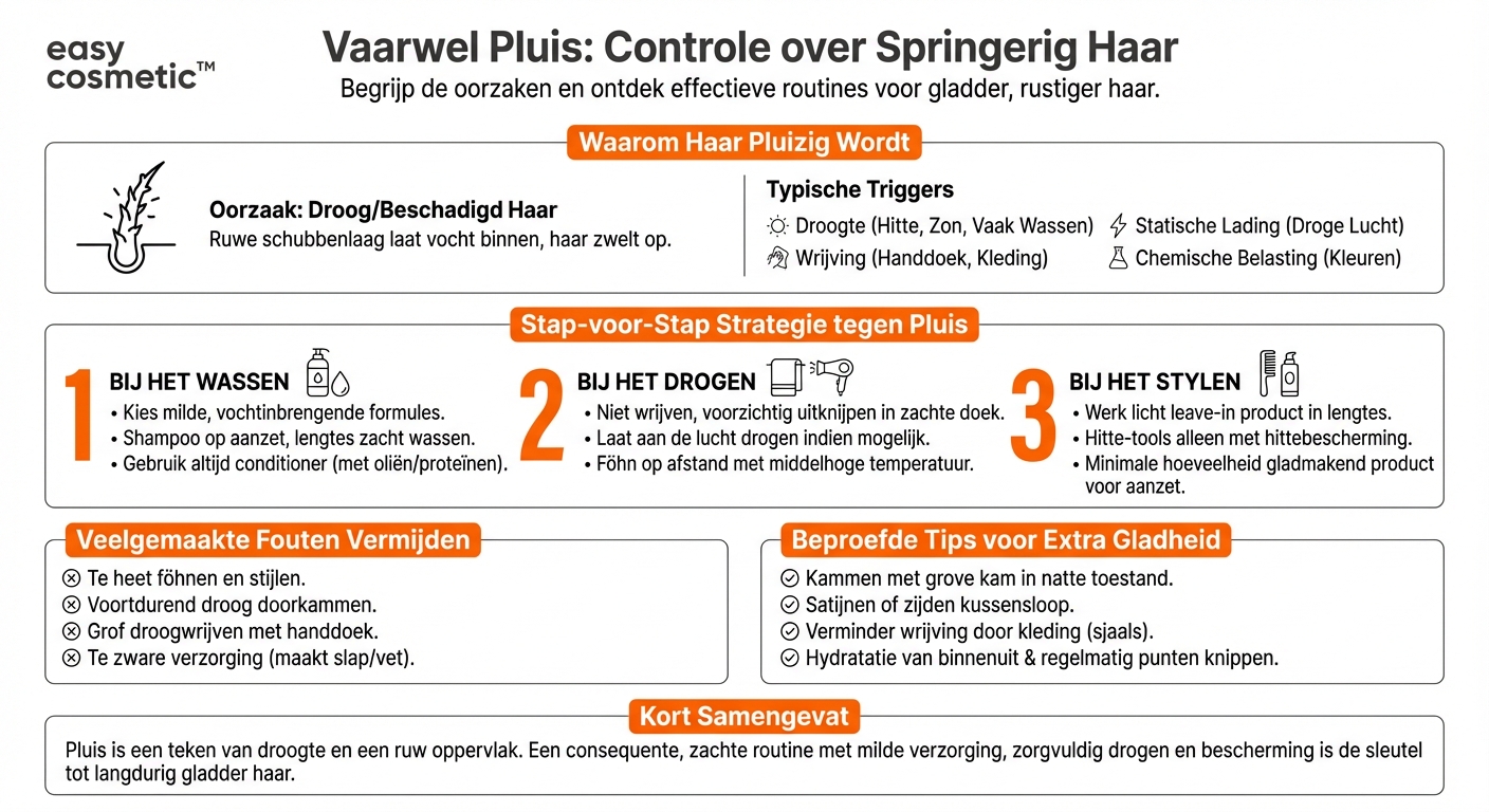 Hoe ga ik om met pluis en wegvliegend haar?