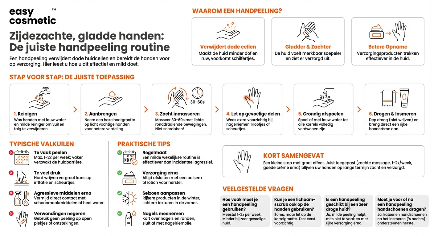 Hoe gebruik je een handpeeling op de juiste manier?