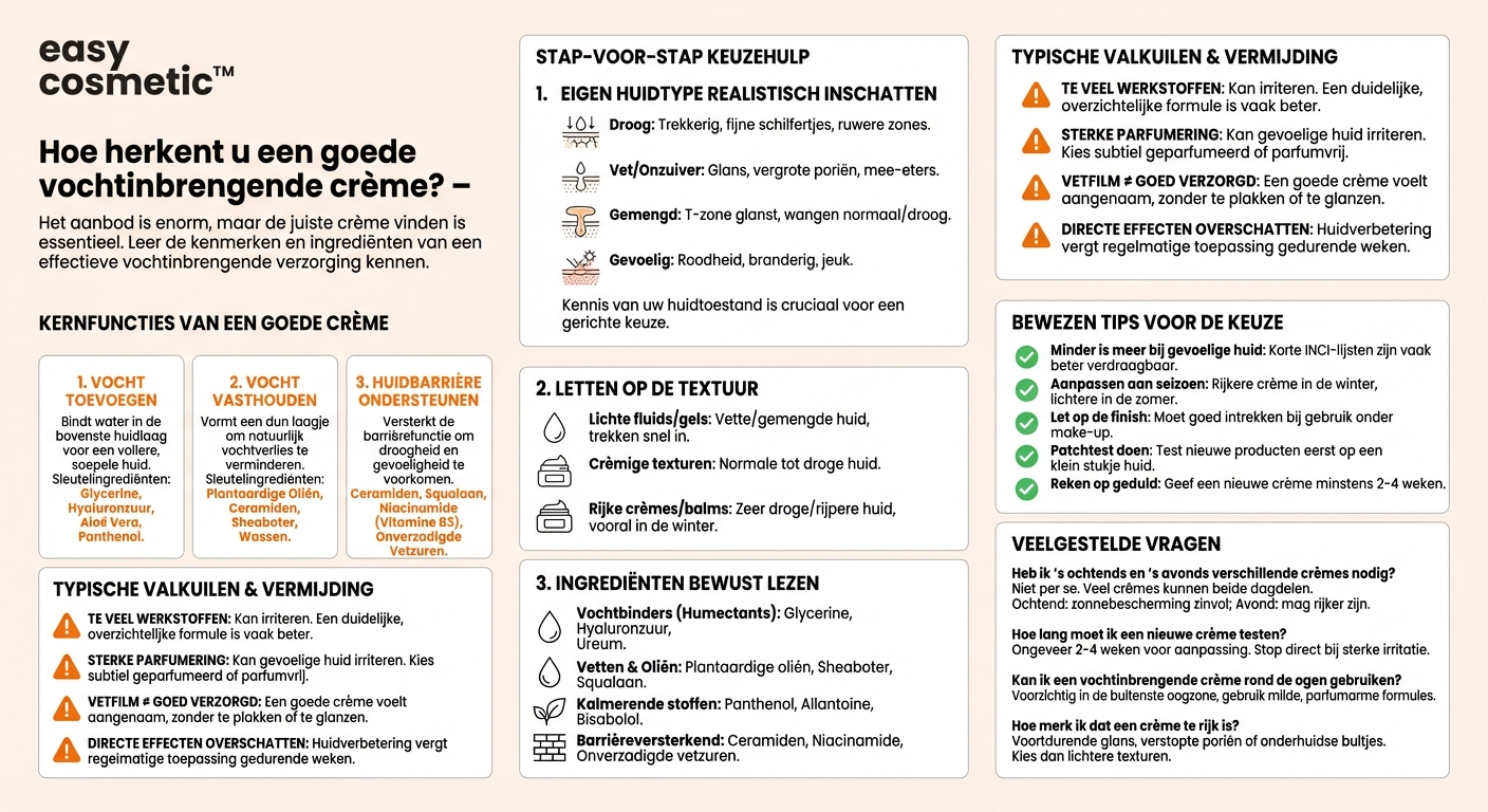 Hoe herken ik een goede hydraterende crème?