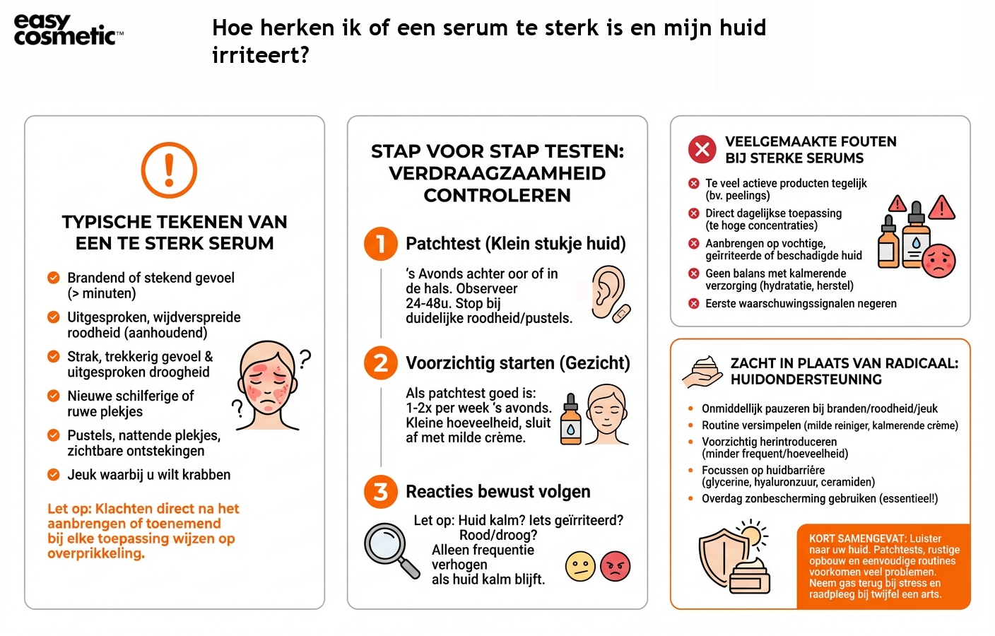 Hoe herken ik of een serum te sterk is en mijn huid irriteert?