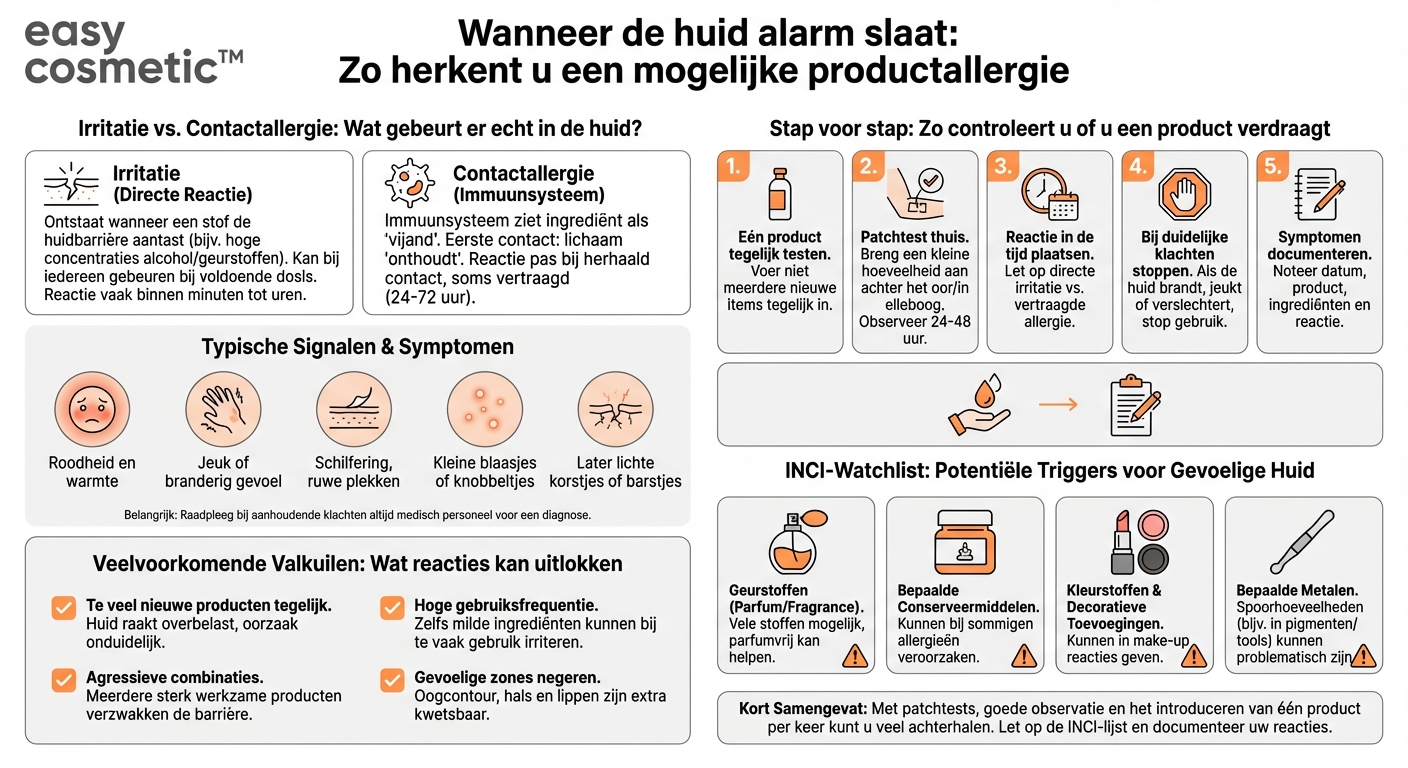 Hoe herken ik of ik allergisch reageer op een product en welke INCI’s moet ik vermijden?