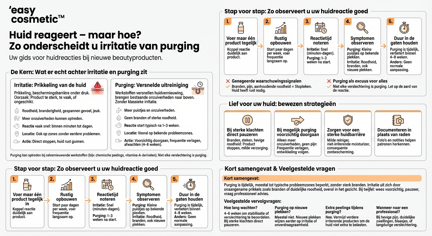 Hoe herken ik of ik een product niet verdraag (irritatie vs. purging)?