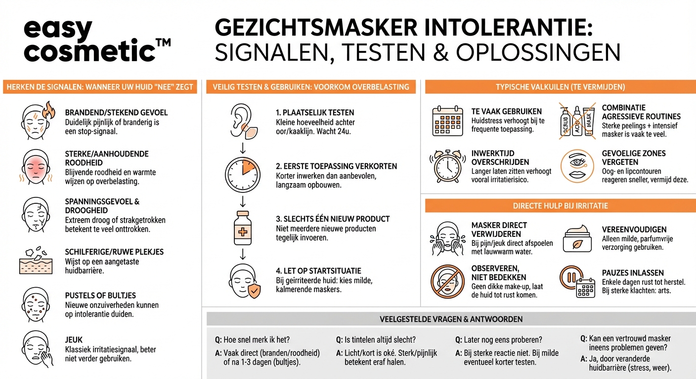 Hoe herken ik of mijn huid een masker niet verdraagt?