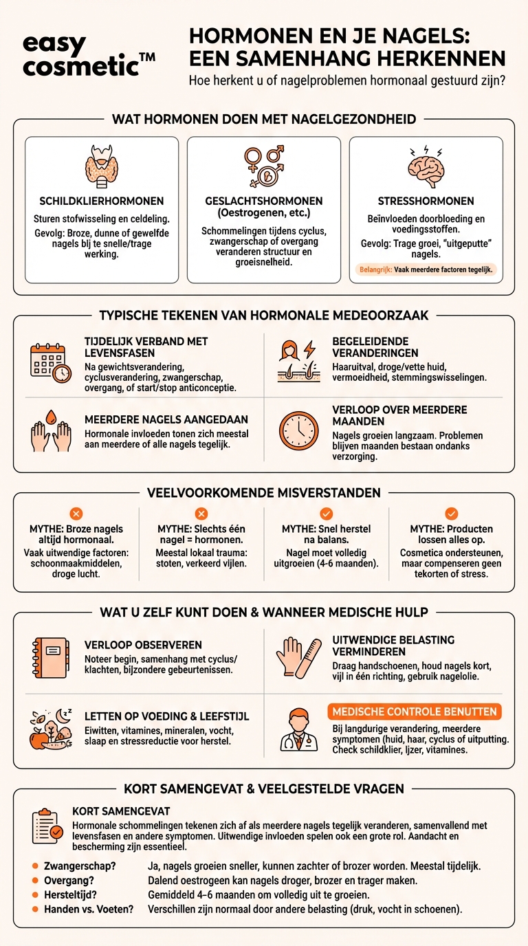 Hoe herken ik of mijn nagelproblemen hormonaal veroorzaakt zouden kunnen zijn?