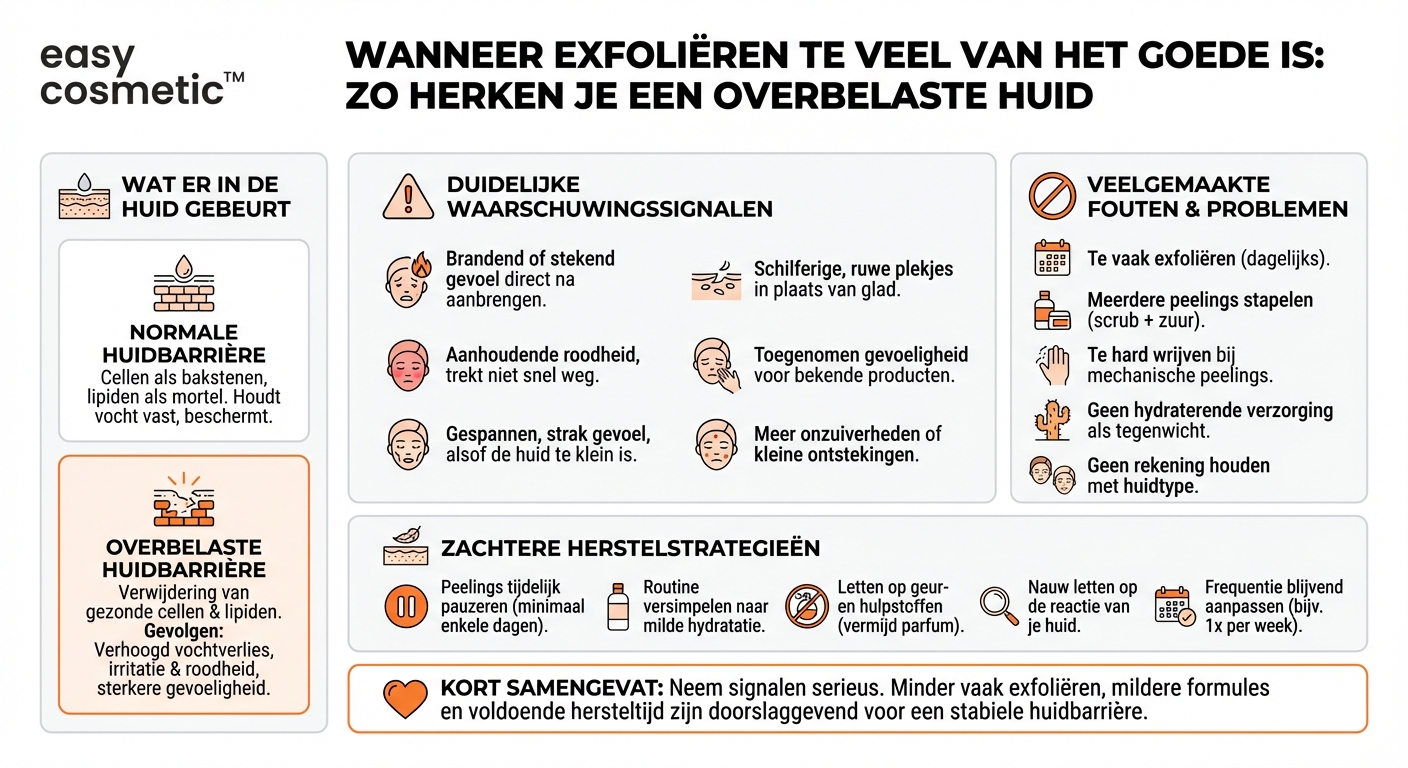 Hoe herken je dat een peeling te sterk is en de huidbarrière beschadigt?