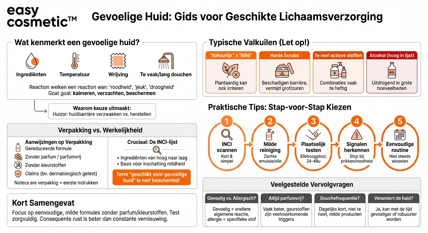 Hoe herken je of een lichaamsverzorgingsproduct echt geschikt is voor een gevoelige huid?