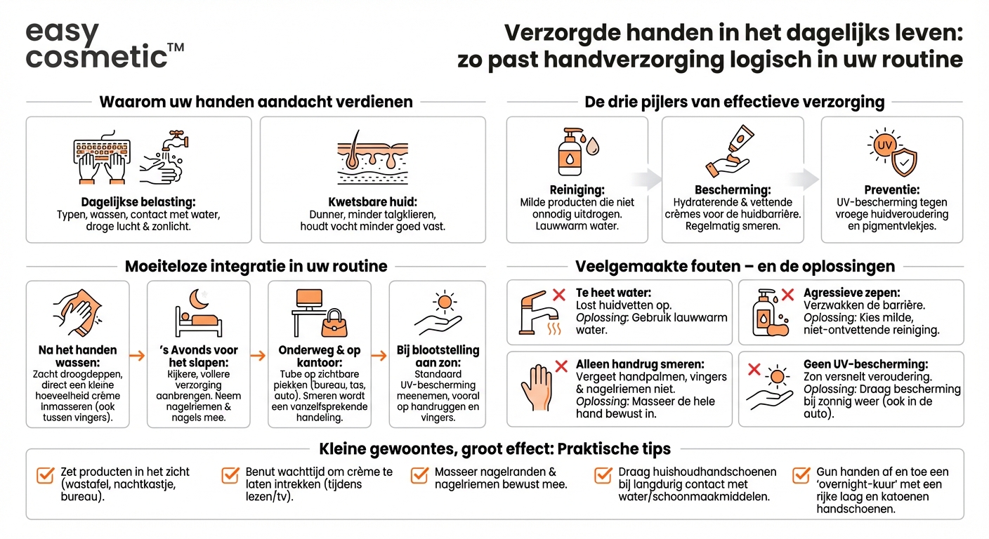 Hoe integreer je handverzorging op een zinvolle manier in de dagelijkse huidverzorgingsroutine?