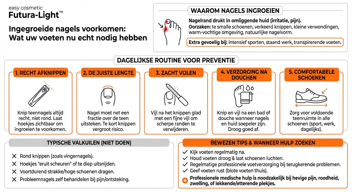 Hoe kan ik ingegroeide nagels voorkomen?